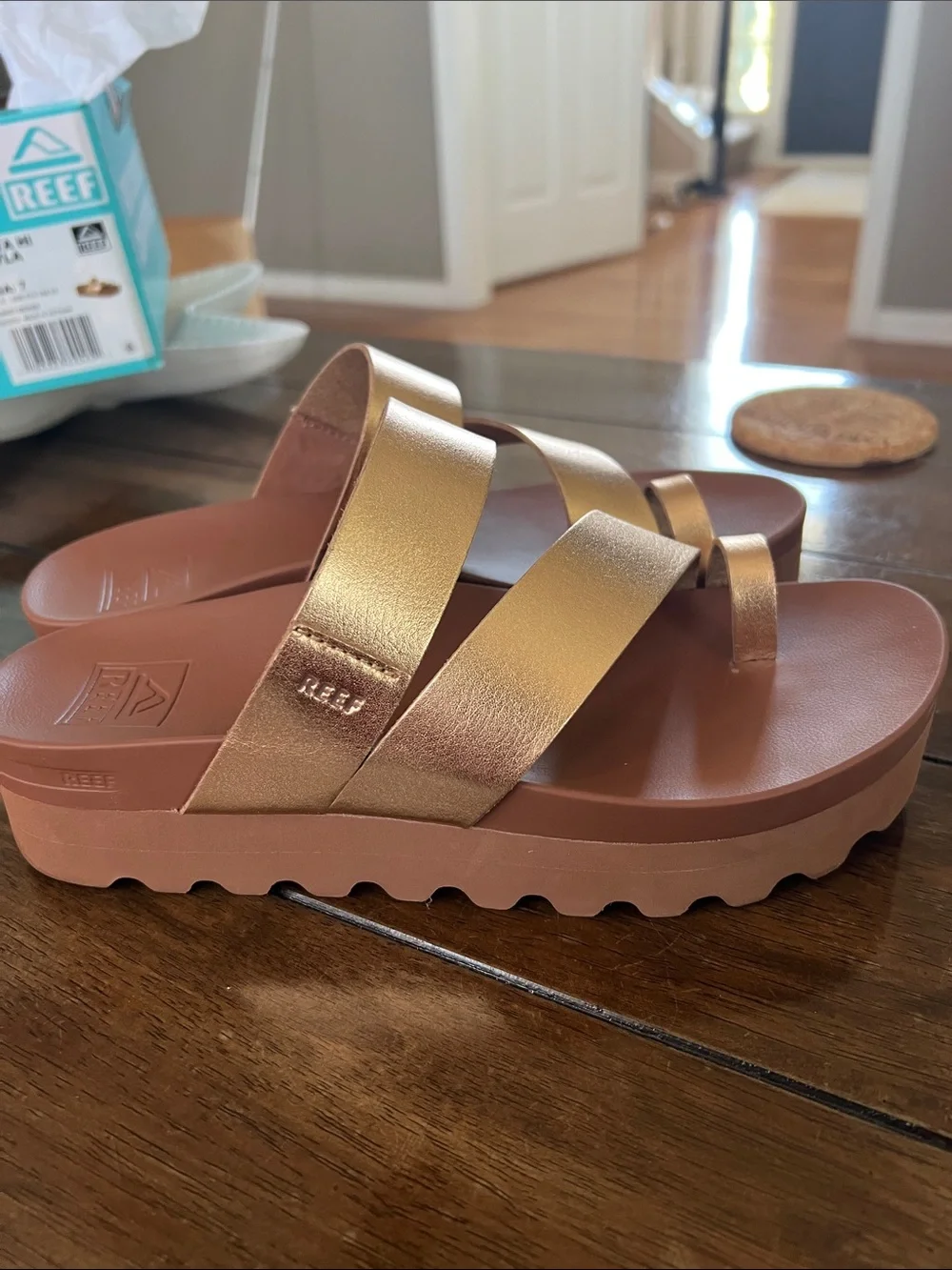 Reef Women s Platform Sandals - Brown & Gold